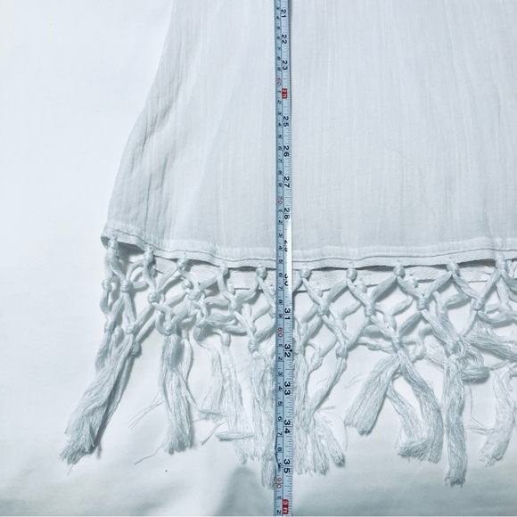 Victoria Secret XS white Racerback Tank/swim Coverup with Tassel Fringe - Picture 7 of 10